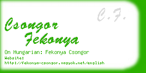 csongor fekonya business card